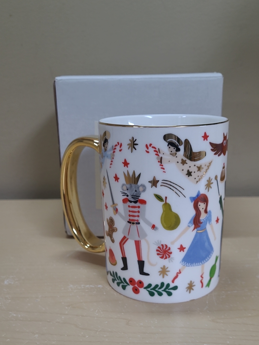Rifle Paper Co. Nutcracker Mug 16oz Porcelain Illustrated Designs New in Box - Picture 4 of 7